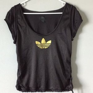 Adidas Trefoil Layered Jersey Top Med Black 2004